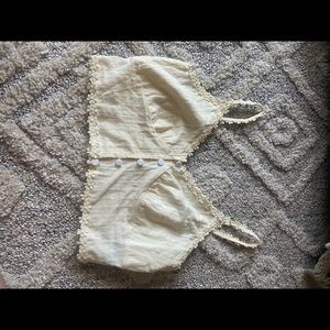 Yellow shein floral top